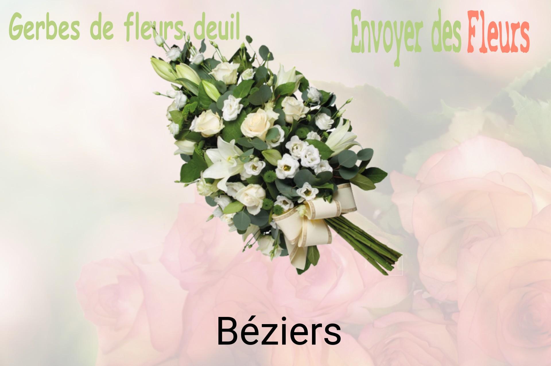 Gerbe de fleurs de deuil livrée à Béziers